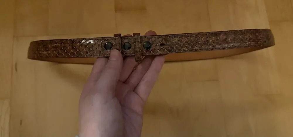 VTG Genuine Snakeskin Brown Belt ONLY (Needs Buckle) L